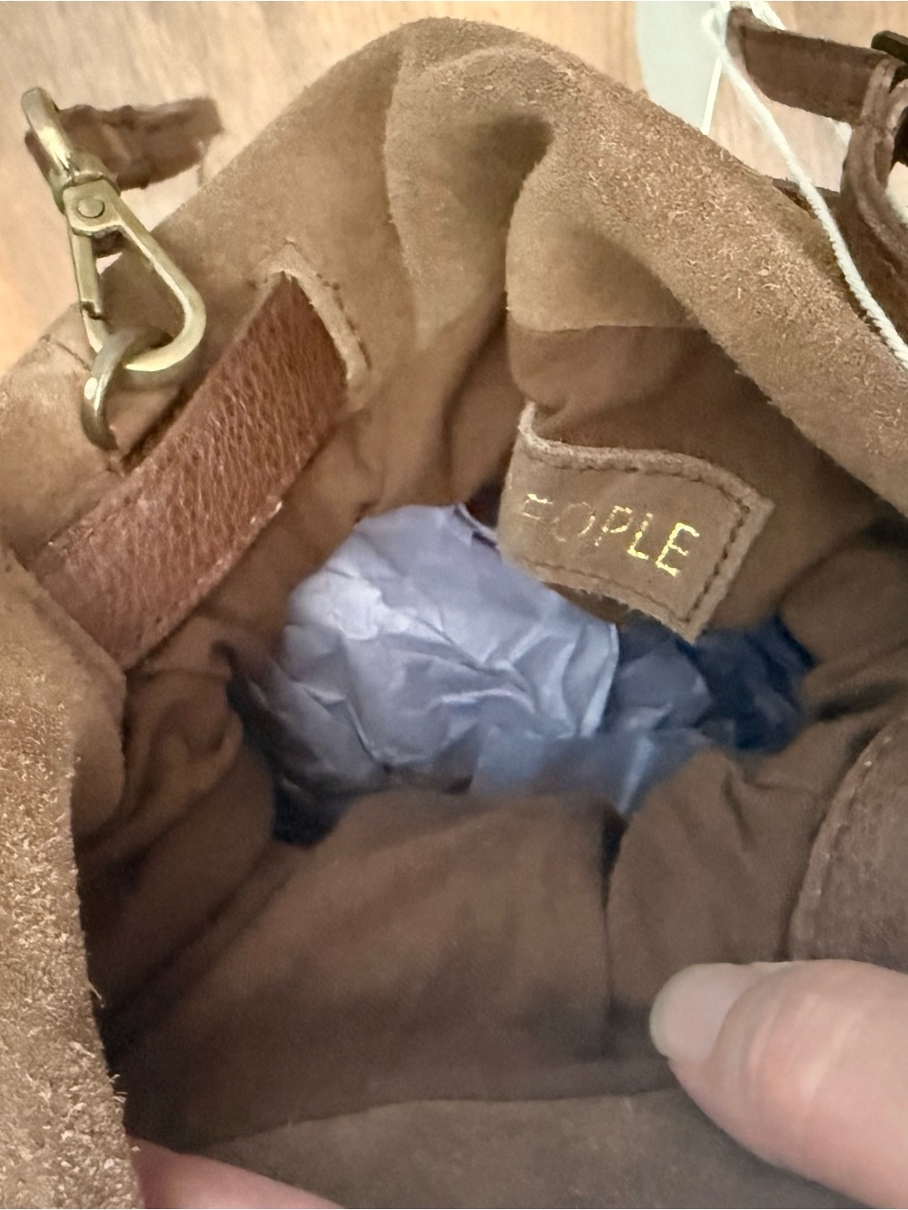 Free People Suki Mini Suede Tote NWT - Picture 4 of 4